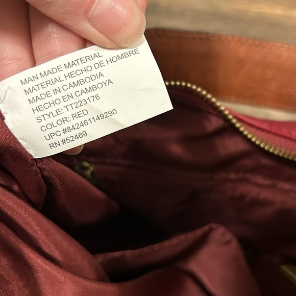 Vegan Snake and Maroon Stitched Saddle Shoulder Bag - Picture 8 of 8